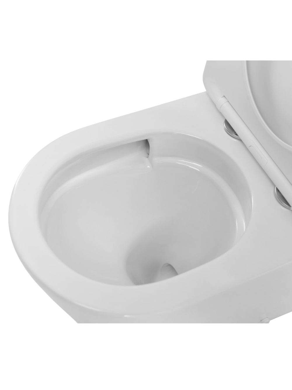 Унитаз-компакт CEZARES LINER CZR-6726-CP-TOR/SC безободковый с сиденьем и смывом TORNADO