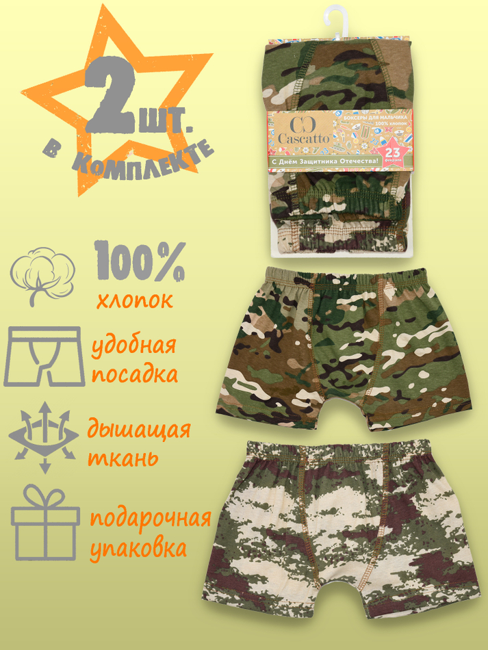 Трусы для мальчика боксеры набор (2шт.в уп.)