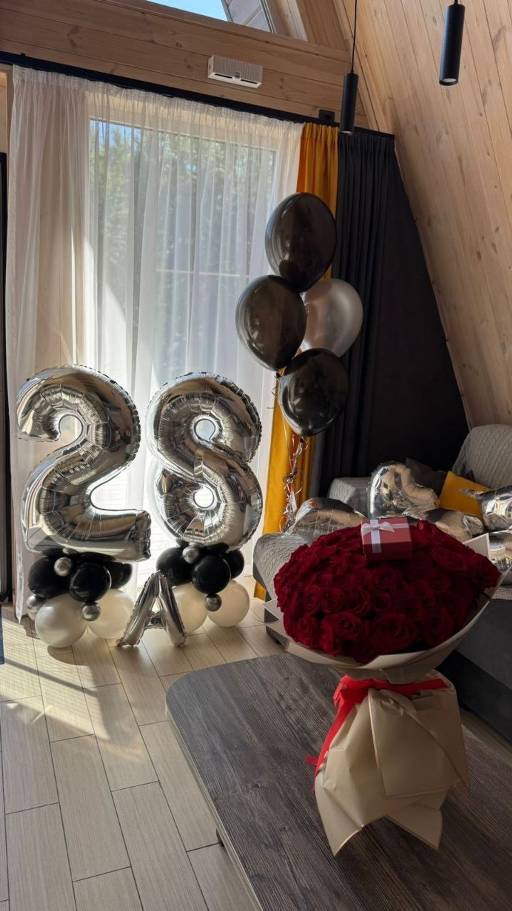 Воздушные шары набор по АКЦИИ серебро/золото №3731