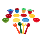 Пластмассовый игрушечный набор "Посуда с корзинкой" РР 2015-004