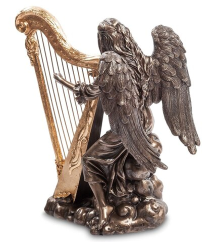 WS-691/ 2 Статуэтка «Ангел, играющий на арфе»
