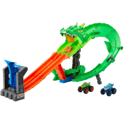 Hot Wheels - Автотрек Monster Trucks DRAGON RACE + 2 машинки JFR06