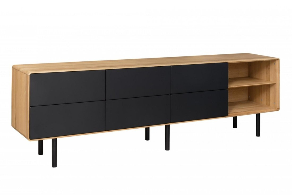 Тумба под ТВ2 лофт из массива дуба Киото 4.0.6