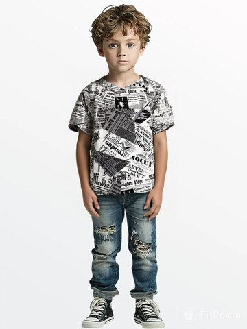 1070 Футболка детская кулирка газета (72-140)