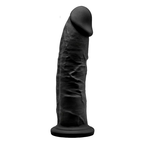 Черный фаллоимитатор 19,2см на присоске SilexD Premium Silicone Dildo 7,5" Model 2