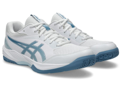 Мужские кроссовки для бадминтона/сквоша Asics Gel-Task 4 - white/saba blue
