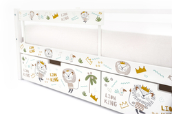 Детская кровать тахта Бельмарко Svogen белый львята