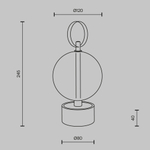 Настольная лампа аккумуляторная Maytoni Double Moon MOD478RL-L3B3K