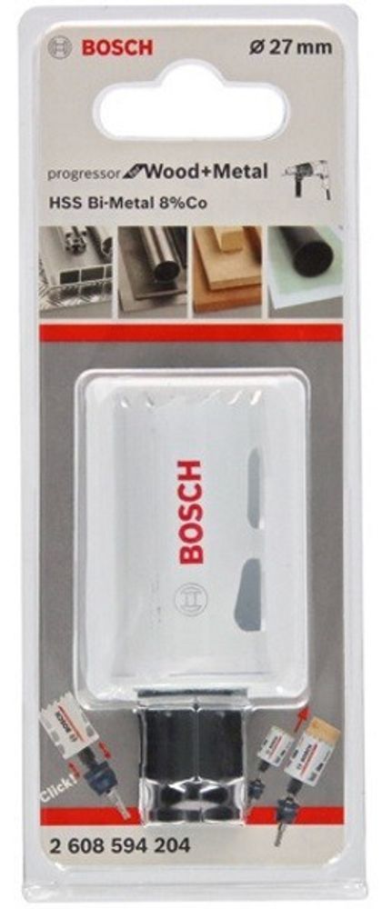 Биметаллическая коронка BOSCH BiM PROGRESSOR 27 mm, NEW