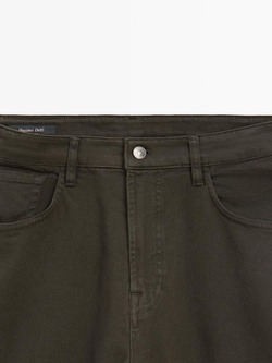 Massimo Dutti Джинсы зауженного кроя, темно-зеленый