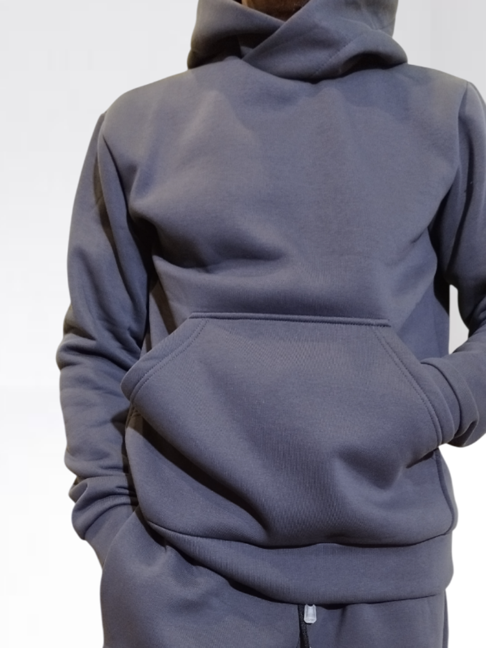 3506 Костюм мужской с капюшоном футер 3-х нитка фуме (52/54)