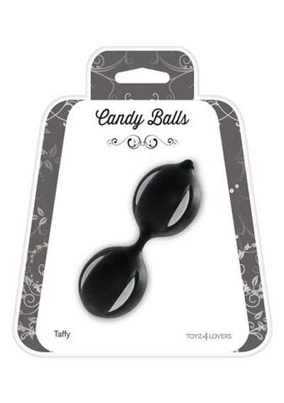 Чёрные вагинальные шарики CANDY BALLS TAFFY BLACK (Цвет: черный)