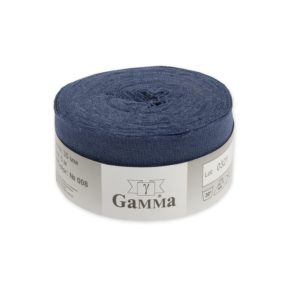 Бейка трикотажная "Gamma", 35мм, цв.008, 95% хлопок, 5% эластан