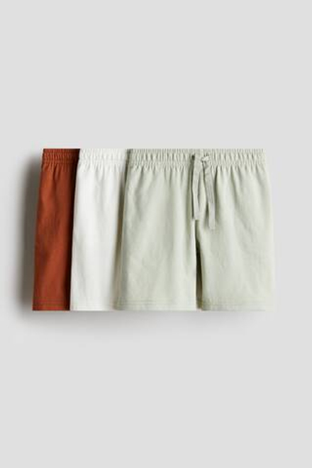 H&M Набор из 3 хлопковых шорт, разноцветный