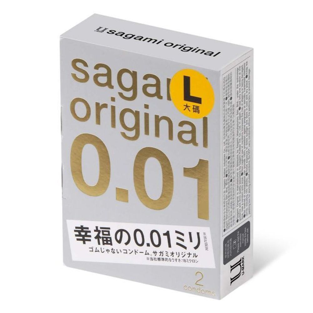 Sagami Original 0.01 L-size – ультратонкие презервативы XL, 2 шт.