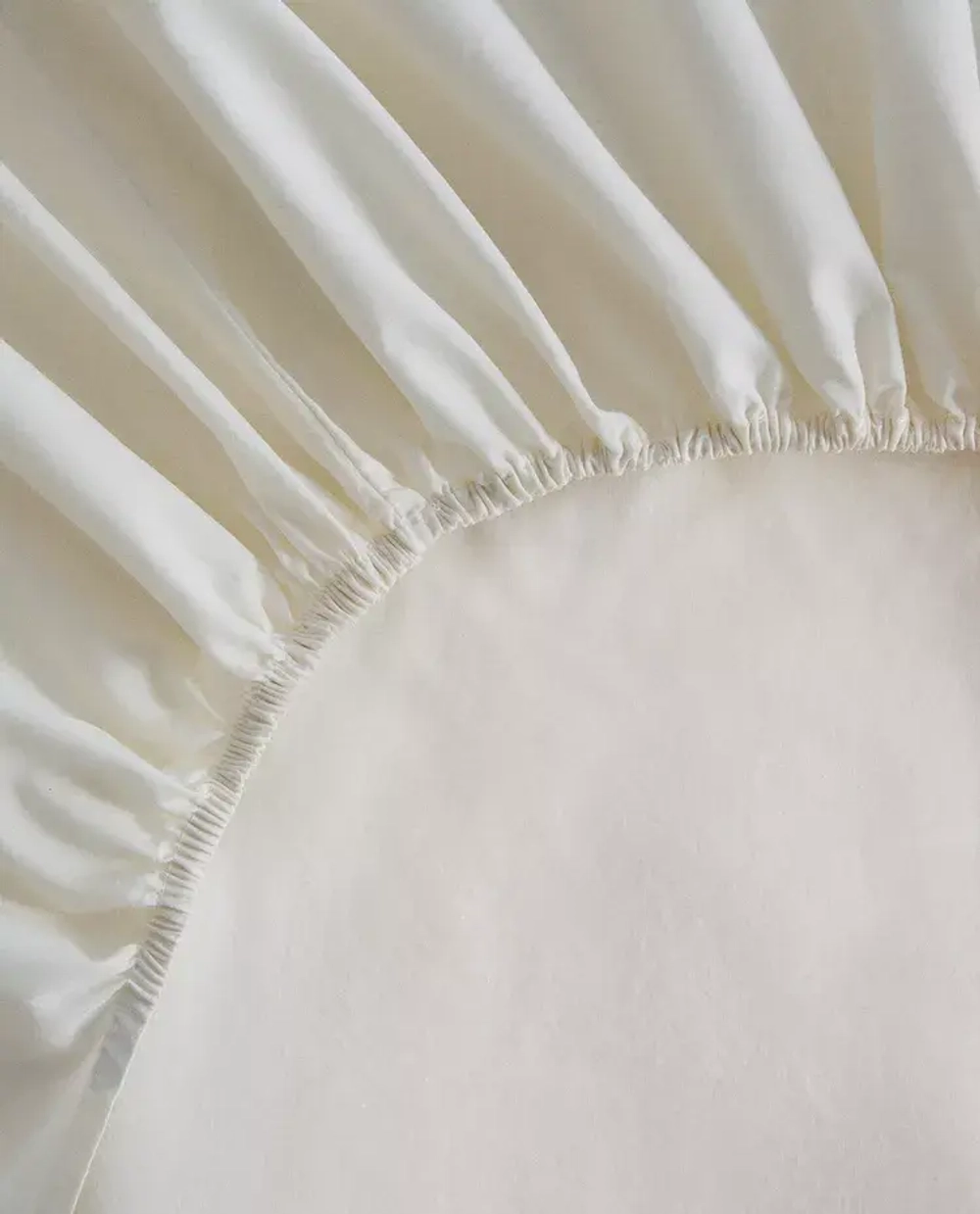 ZARA HOME ДЕТСКАЯ ПРОСТЫНЯ НА РЕЗИНКЕ, ЖЕЛТОВАТО-БЕЛЫЙ