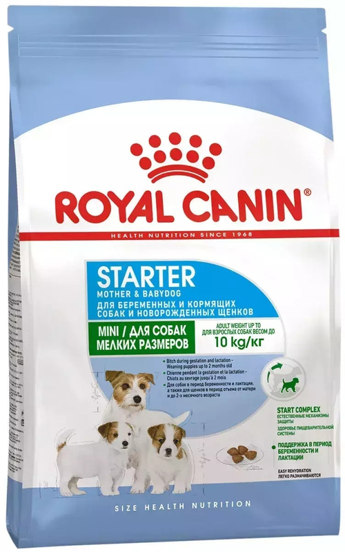 Сухой корм Royal Canin Mini Starter mother & Babydog для щенков мелких пород до 2 месяцев и соба
