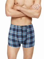 Удобные мужские клетчатые трусы-боксеры (Размер: 4X) (Цвет: синий с голубым)