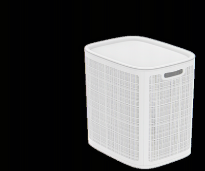 Корзина для белья Лён 75л 43*32,1*60см слоновая кость