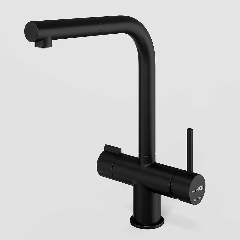 Смеситель для кухни WasserKraft A8967 черный Soft-touch