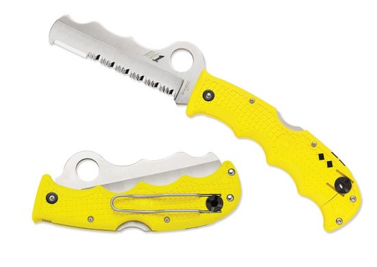 Складной нож Spyderco Assist Salt 79PSYL c клинком из стали H1, рукоять FRN