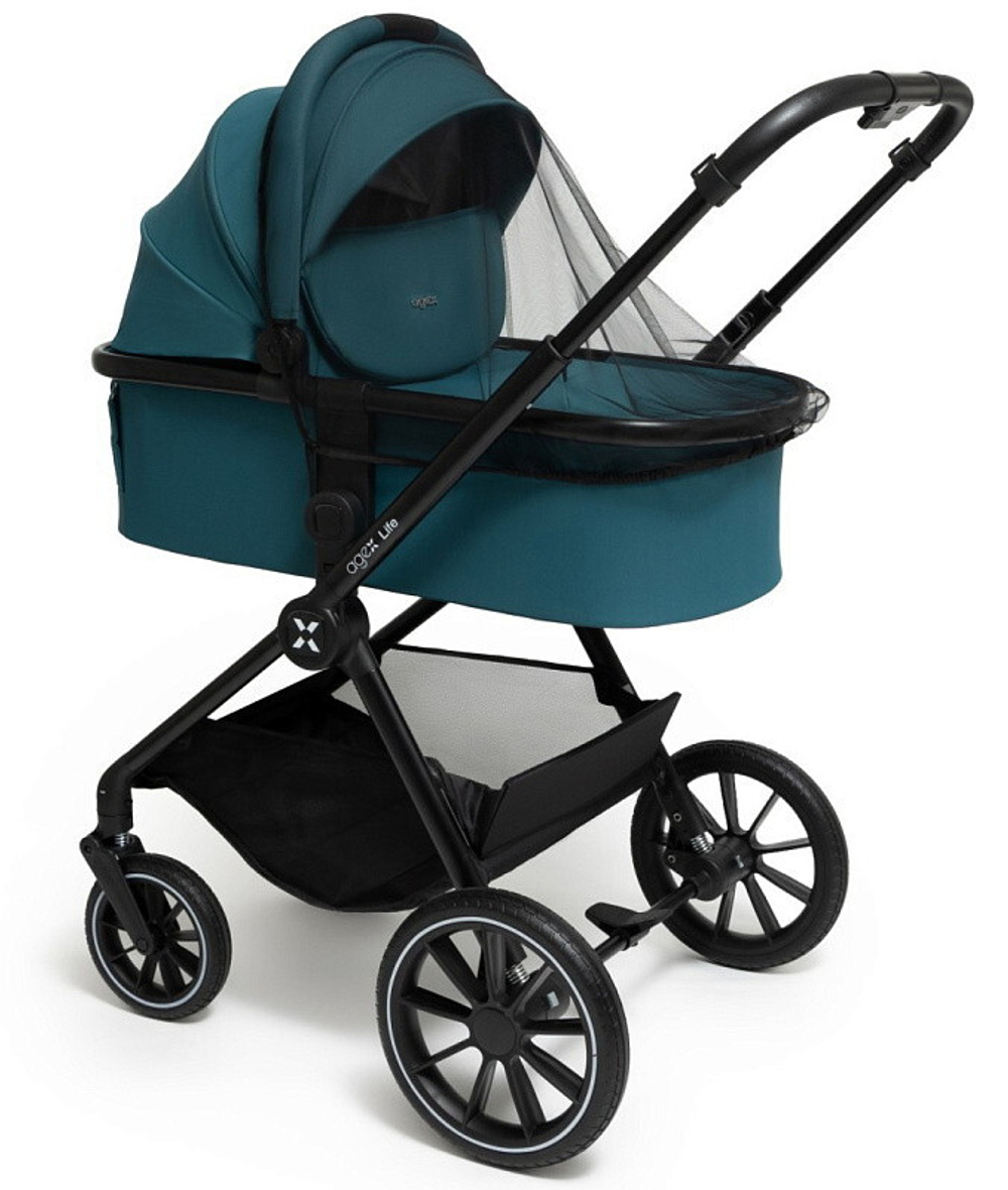 Коляска Agex Life 3 в 1 с автокреслом i-Team Grey ALG528 Green (Зеленый)