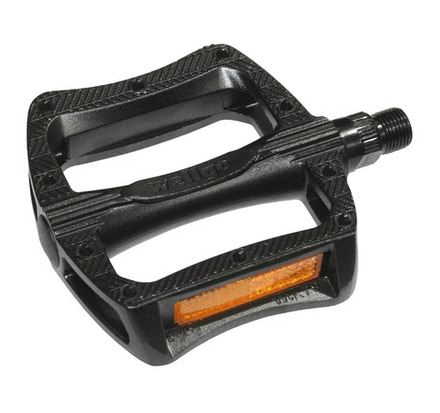 Педали WELLGO B-121 алюминиевые, черные , 20 литых шипов, ось сr-mo Ф9/16", шариковый подшипник, ка