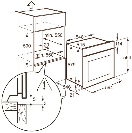 Электрический духовой шкаф AEG BP 5731460 M