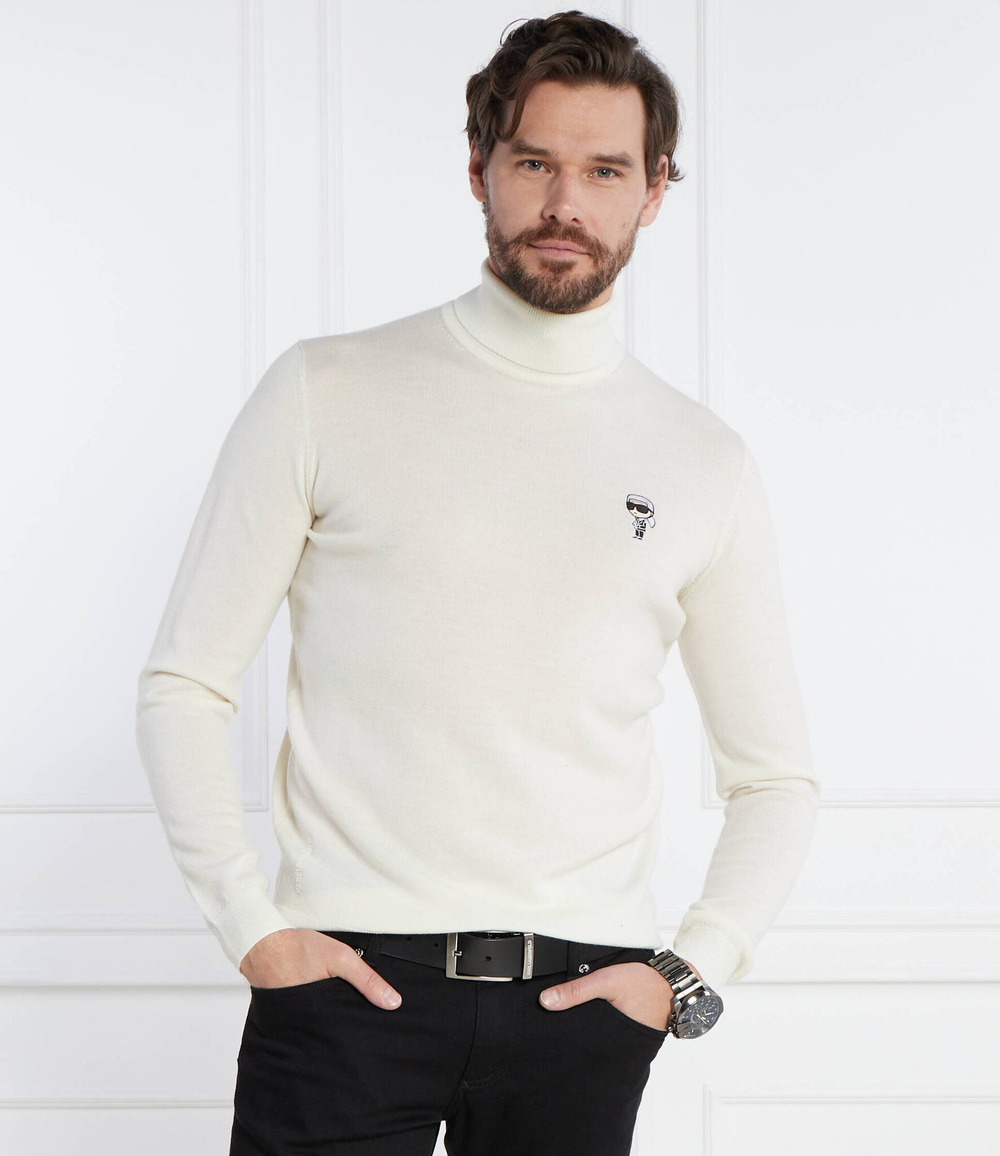 Хлопковый гольф Karl Lagerfeld - кремовый(655014 534399)