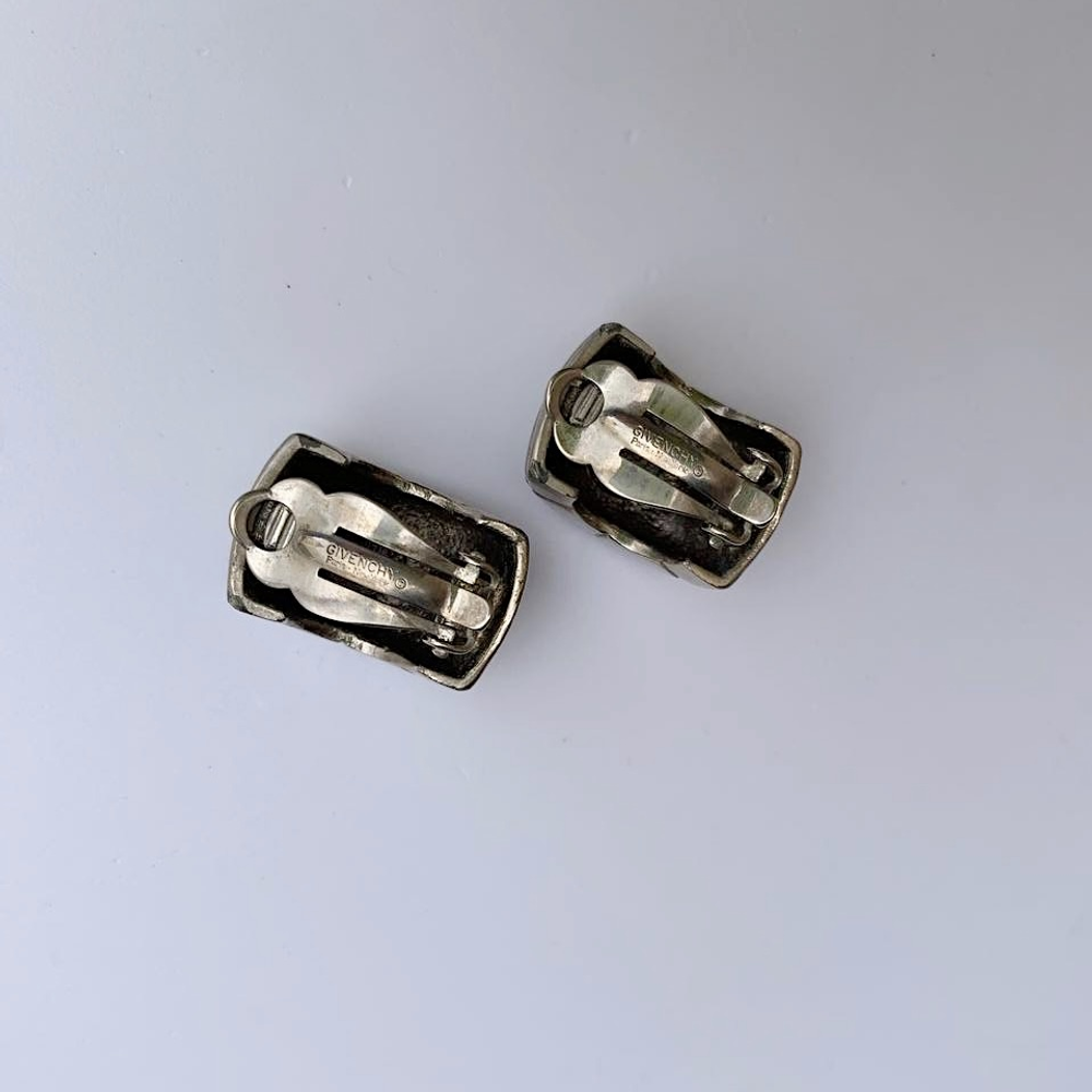 Клипсы полукольца в серебряном тоне Givenchy