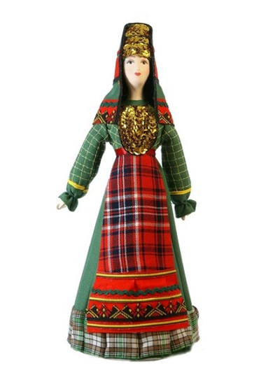 Кукла фарфоровая коллекционная Удмуртка