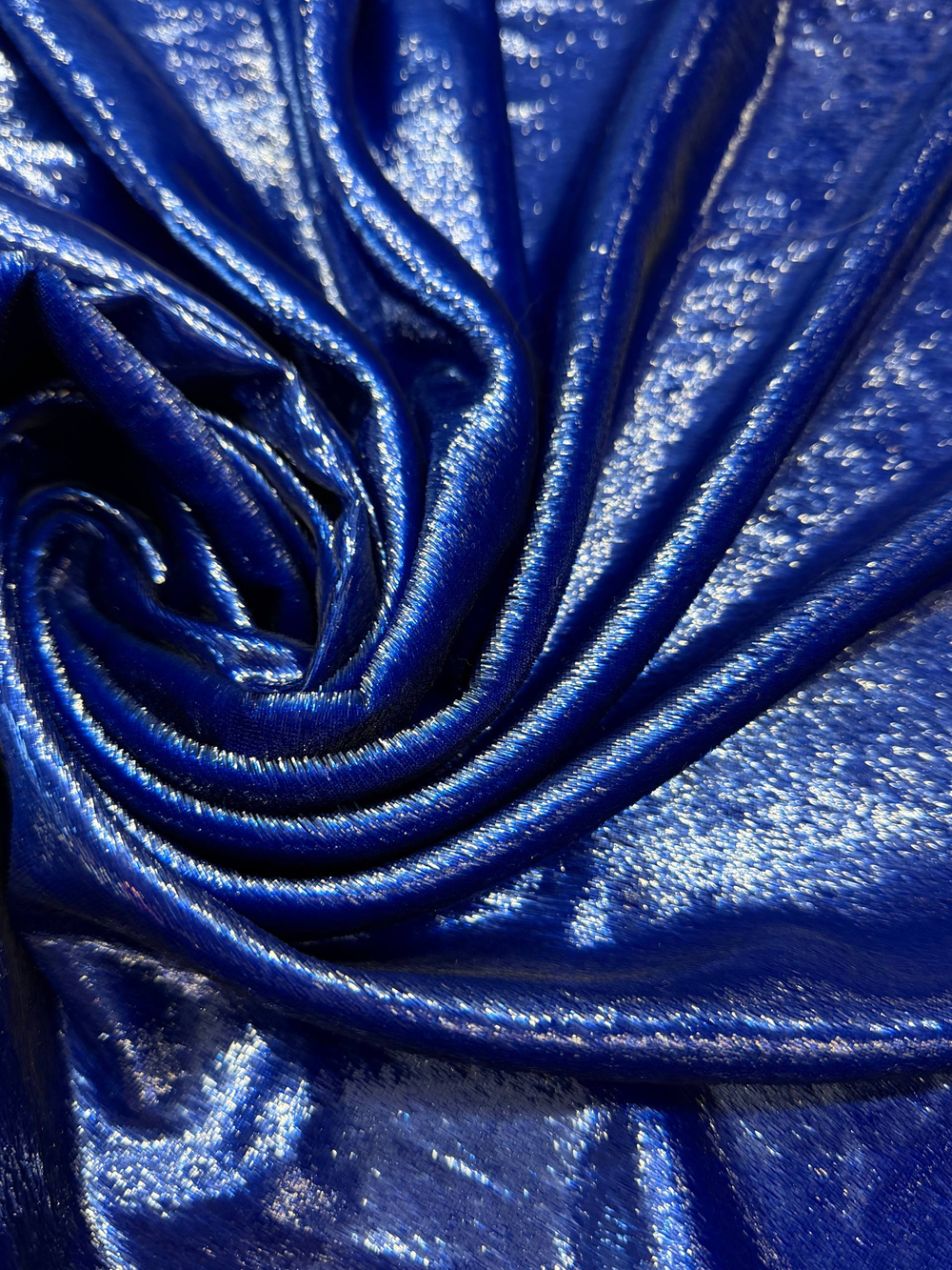 Бархат п/э с люрексом синий