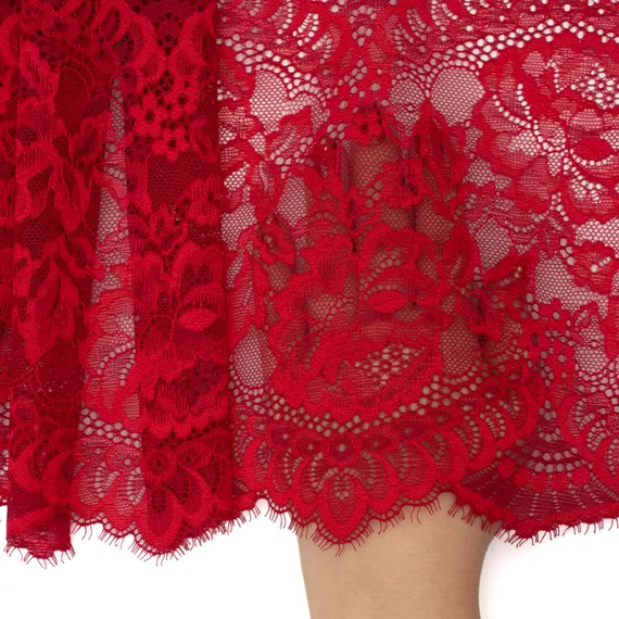 Кружево эластичное ягодное 21 см