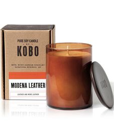 Modena Leather, свеча Woodblock, Kobo Candles