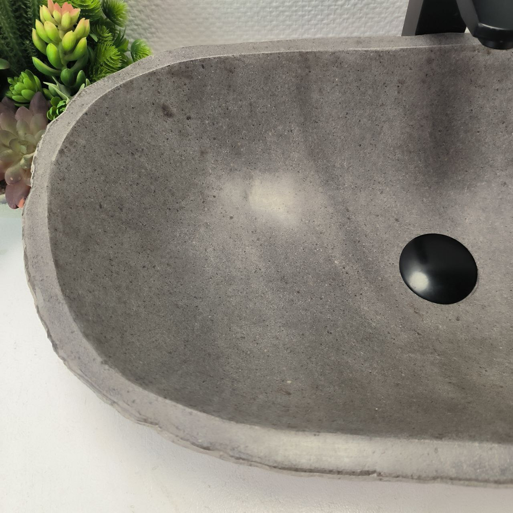 Раковина из речного камня RS63635 (64*35*16) 0124