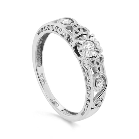 Кольцо из золота 585 пробы с Бриллиантом