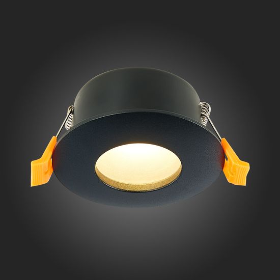 ST213.408.01 Св-к встр. Черный GU10 1*50W  IP44 D84xH50 220V Без ламп Встраиваемые светильники