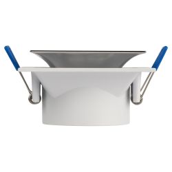 Светильник встраиваемый декоративный ЭРА KL102 WH/CH под лампу MR16 GU5.3 белый/хром | Декоративные встраиваемые светильники