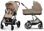 Коляска Cybex Balios S Lux TPE complete Cloud T Cozy Beige Plus 3 в 1 Almond Beige с дождевиками