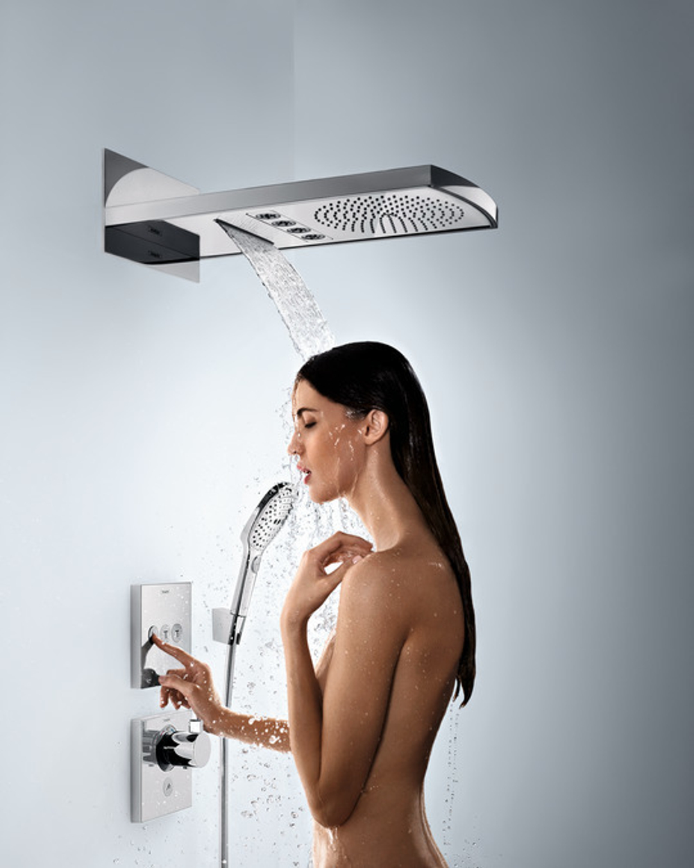 Смеситель встроенный термостат с запорным клапаном Hansgrohe ShowerSelect Highflow 15761000