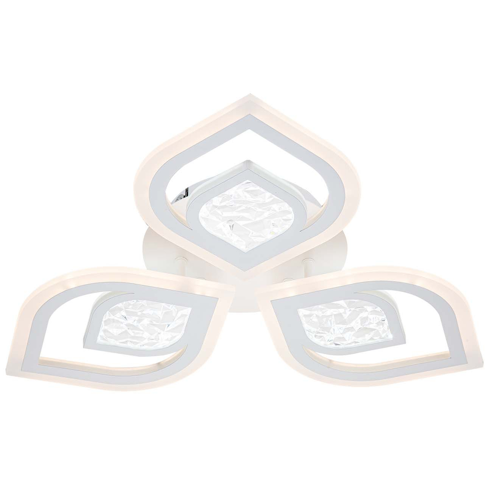 Светодиодный светильник 70Вт, 5200Лм, 3000К-6000К,Ra>80, ИК-пульт, плавная регулировка мощности, изменение цветовой температуры, ночник, металл/акрил, белый