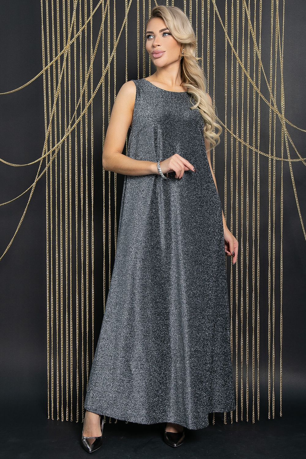 Платье Алхери (темное серебро) П11757 LT Collection