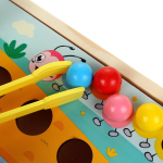 Развивающая игрушка деревянная Рыбалка река, огород + сортер с шариками, коробка C-41683