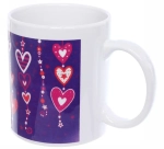 Кружка керамическая 330 мл «Сердечки-ниточки»