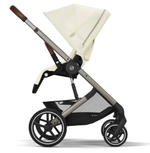Коляска Cybex Balios S Lux TPE complete Aton B2 Dynamic Red Base One 4 в 1 Seashell Beige с дождевиками