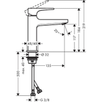 Смеситель для раковины Hansgrohe Metropol 32507700 белый матовый