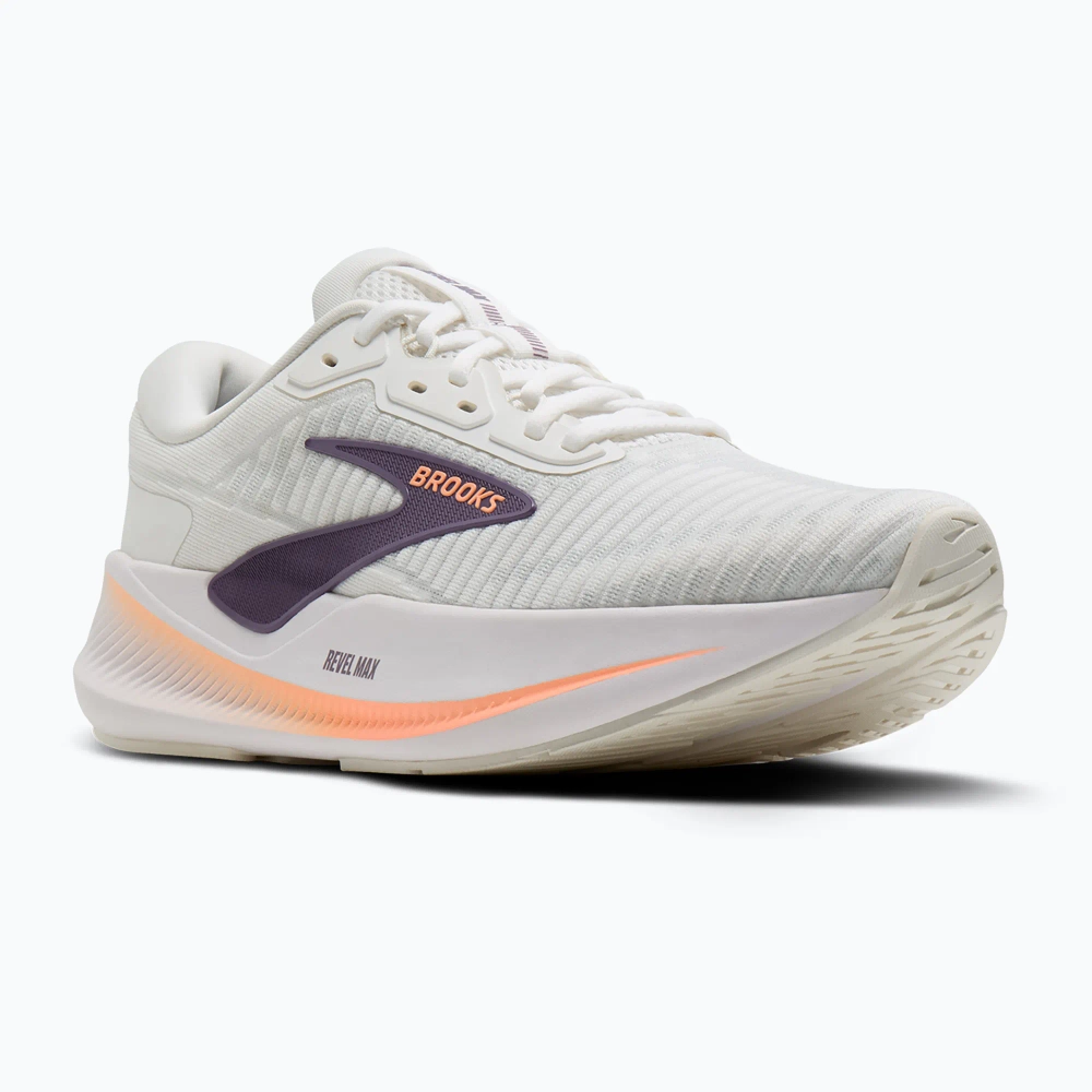 Женские Кроссовки для бега Brooks Revel Max brightwhite/mulledgrape/peach