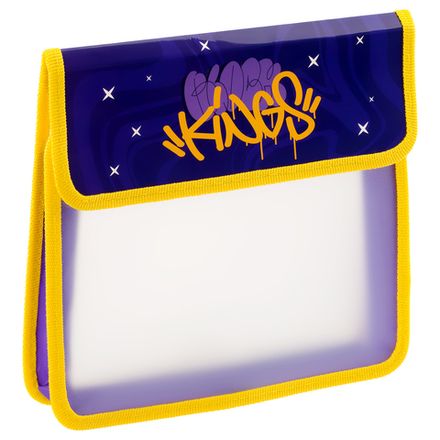 Папка для тетрадей 1 отделение А5 на липучке Спейс Kings, пластик