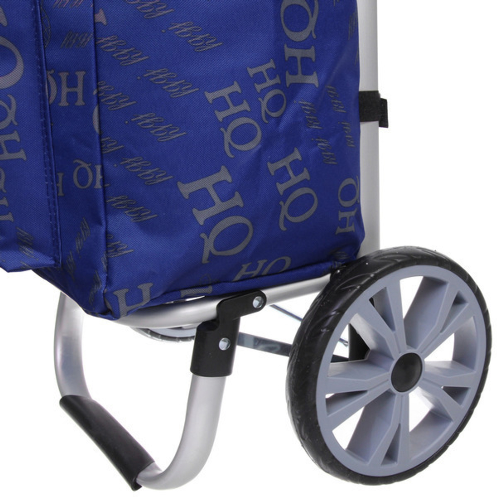 Тележка хозяйственная с сумкой (100*40*35см, колеса 21см,грузоподъемность до50 кг) HQ синяя