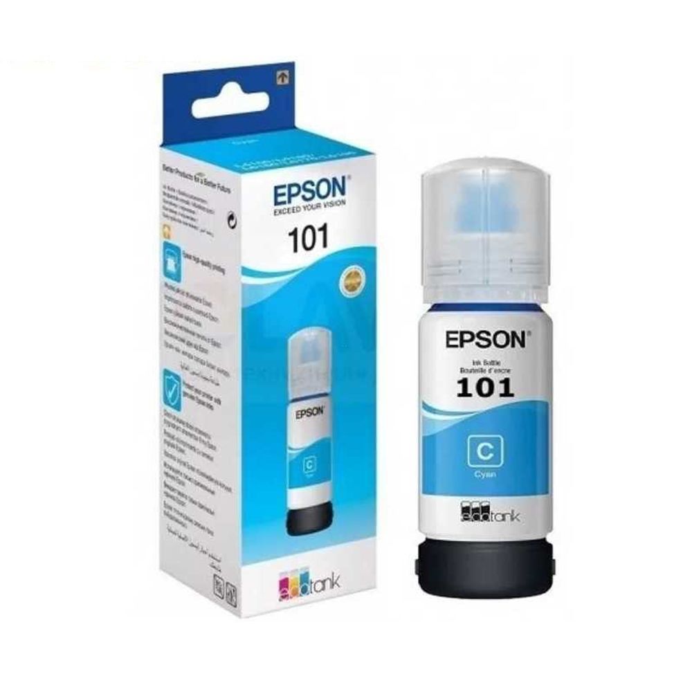 Контейнер с чернилами Epson EcoTank 101 (C13T03V24A) для L4150/4160/4260/6160/6190/6270 голубой